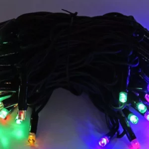 Электрогирлянда уличная 200 больших разноцветных диодов 20м. - 7200RGB-BK