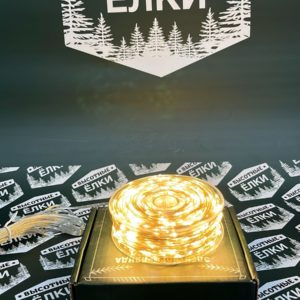 Светодиодная гирлянда Роса 100 м, 1000 тепло белых  LED ламп,  IP44